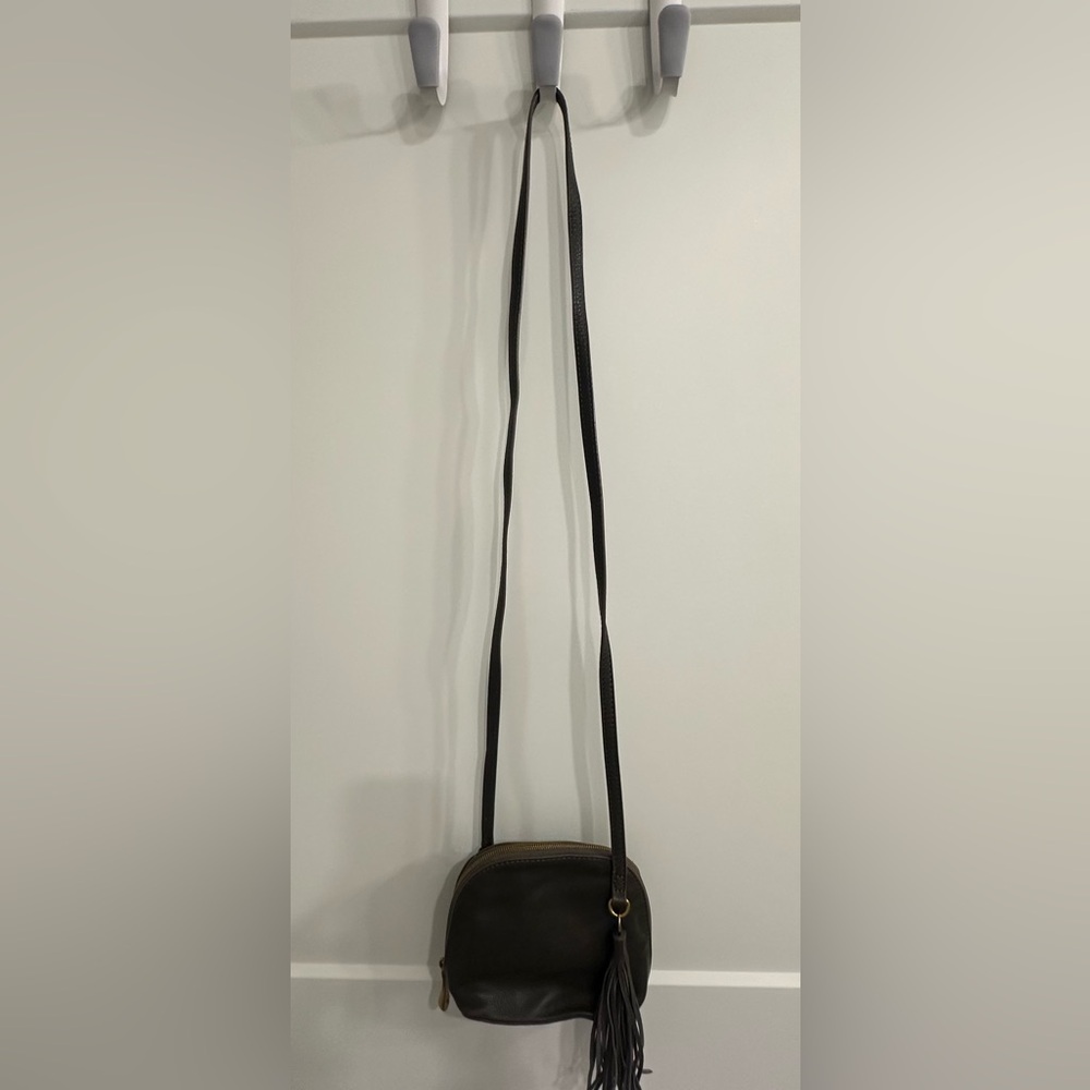Hobo Brown Leather Crossbody Bag